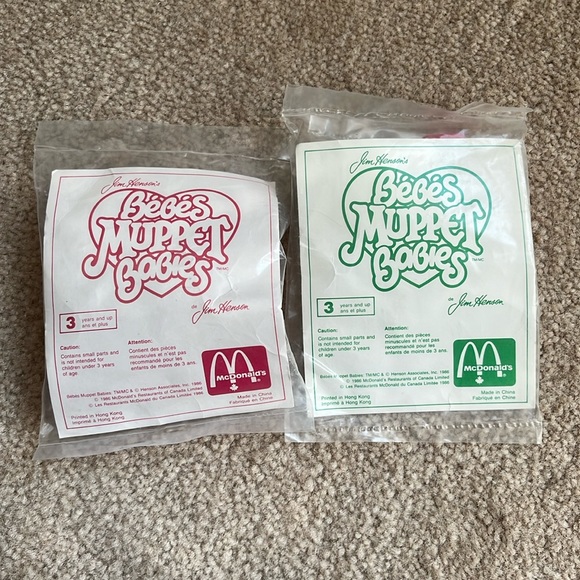 Vintage 1986 Jim Henson’s Muppet Babies Kermit and Piggy Sealed Happy Meal Toys - Picture 2 of 6